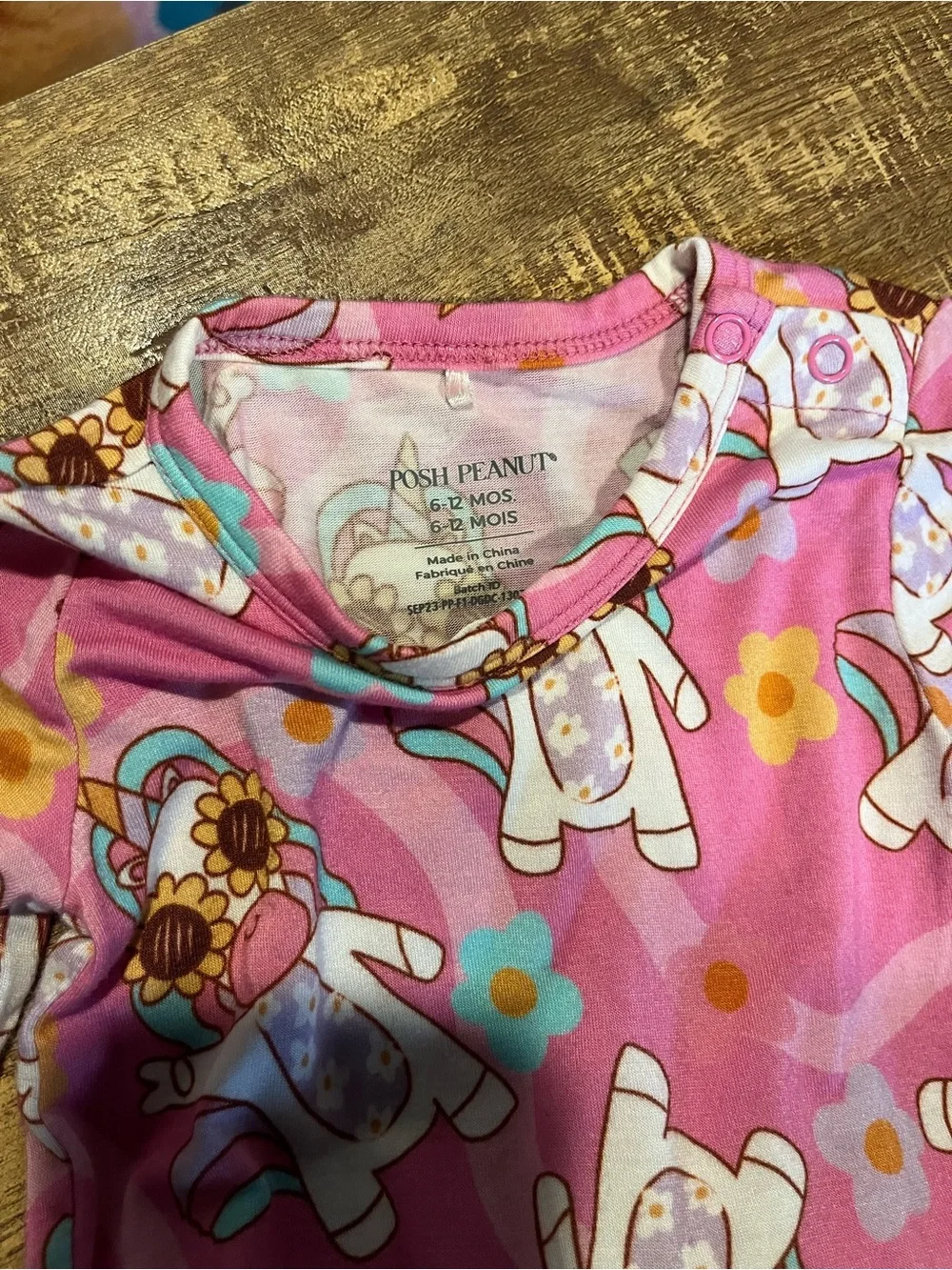 Posh Peanut “groovy unicorn” Print Bodysuit with Light Blue Tulle Skirt